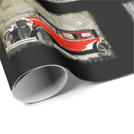Happy Birthday Old Chap VIntage Cars Cadeaupapier