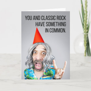 Happy Birthday Old Classic Rock Guy Humor Feestdagen Kaart