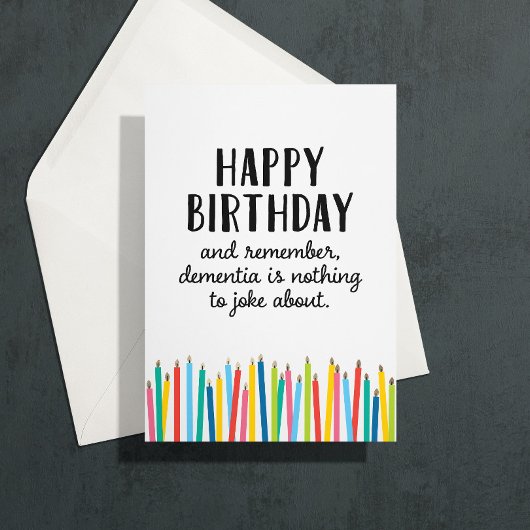 Happy Birthday Old Timer Candles Wenskaart Kaart