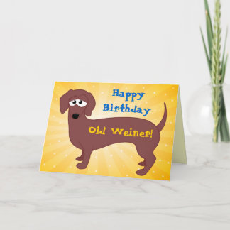 Happy Birthday Old Weiner Kaart