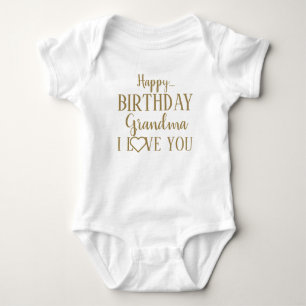 Happy Birthday oma Ik hou van je Baby Bodysuit