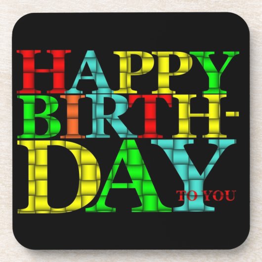 Happy Birthday Onderzetter (Voorkant)