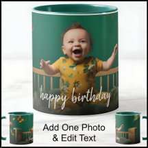 Happy Birthday One fotosjabloon met Fancy tekst
