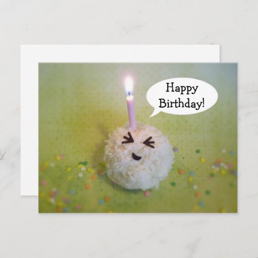 Happy Birthday Onigiri - Verjaardag Briefkaart (Voorkant / Achterkant)