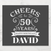 Happy Birthday-ontwerp, decoratieve  stijl Bier Etiket (Enkel label)