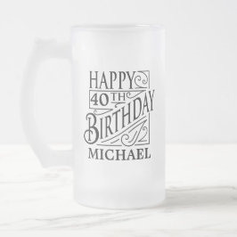 Happy Birthday-ontwerp, decoratieve  stijl Matglas Bierpul