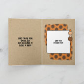 Happy Birthday oom foto oranje Kaart (Binnen)