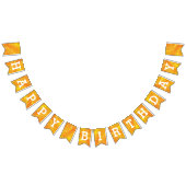 Happy Birthday op de gouden Waterverf Vlaggetjes (Alle)