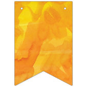 Happy Birthday op de gouden Waterverf Vlaggetjes (Eerste vlag)