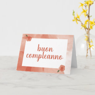 Happy Birthday op Italiaanse kaart