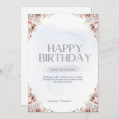 HAPPY BIRTHDAY op maat Feestdagenkaart (Voorkant / Achterkant)