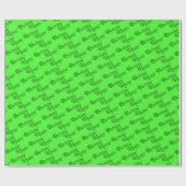 Happy Birthday op neongroen Cadeaupapier (Vlak)