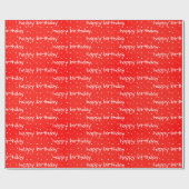 Happy Birthday op Polka Dots Cadeaupapier (Vlak)