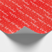 Happy Birthday op Polka Dots Cadeaupapier (Hoek)