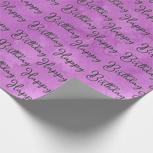 Happy Birthday op roze Waterverf Abstract Cadeaupapier (Hoek)
