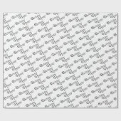 Happy Birthday op wit Cadeaupapier (Vlak)