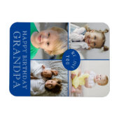 Happy Birthday opa Blue Magneet (Horizontaal)