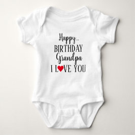 Happy Birthday opa Ik hou van je Baby Bodysuit