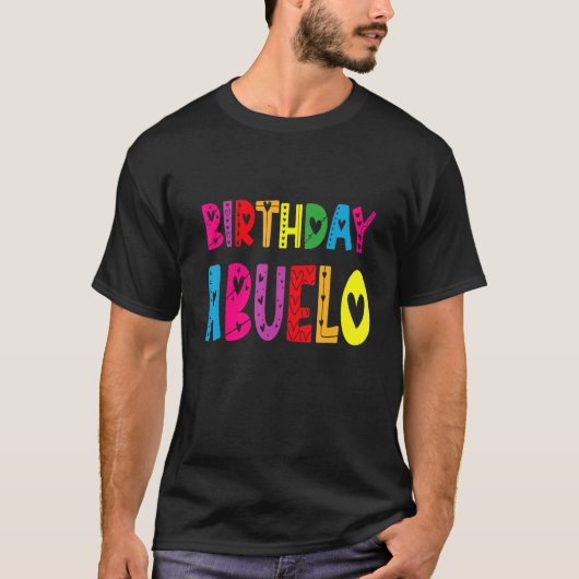 Happy Birthday opa Mexican Spain Abuelo Birt T-shirt (Voorkant)