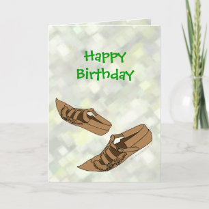 Happy Birthday Opanke Folk Dance Schoenen voor Dan Kaart
