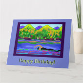 Happy Birthday Open Water Swim Kaart (Voorkant)