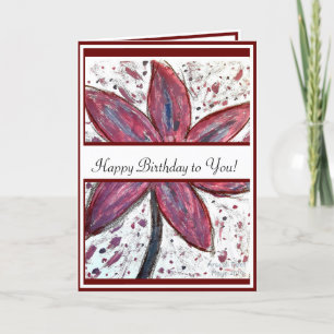 Happy Birthday Opgevouwen Bedankt Card