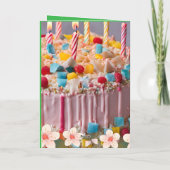 Happy Birthday Opgevouwen Folie Wenskaart (Achterkant)