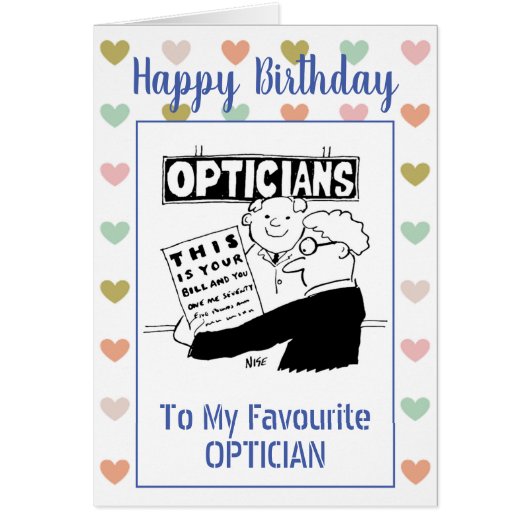 Happy Birthday Optician (Voorkant)