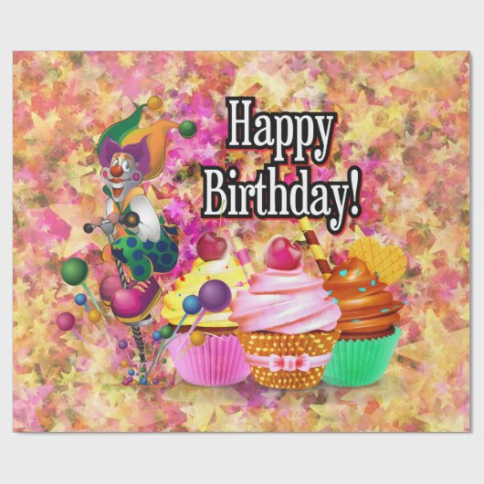 Happy Birthday Options 1 Wrapping Paper Cadeaupapier (Vlak)