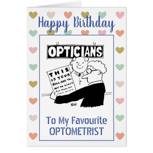 Happy Birthday Optometrist (Voorkant)