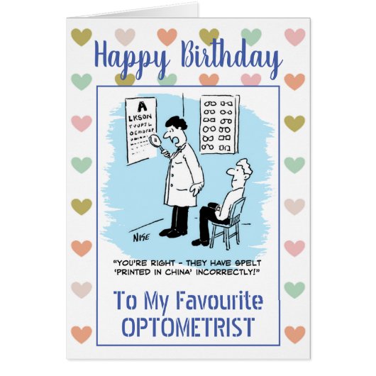 Happy Birthday Optometrist (Voorkant)