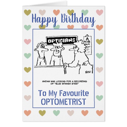 Happy Birthday Optometrist (Voorkant)