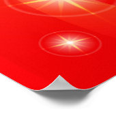 Happy Birthday Oranje achtergrond Poster (Hoek)