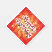 Happy Birthday Oranje achtergrond Servet (Hoek)