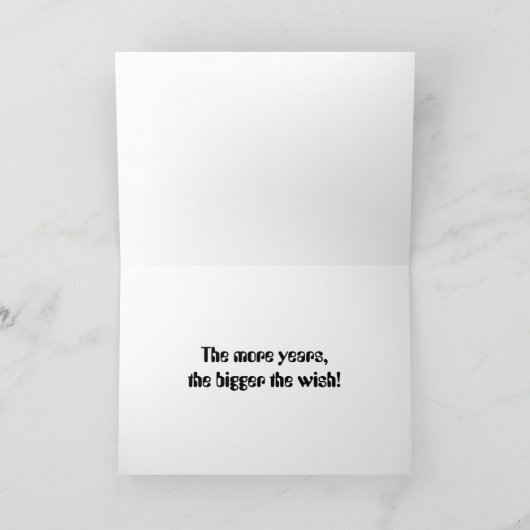 Happy Birthday oranje blauw Verjaardagswensen Kaart (Binnen)