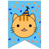 Happy Birthday Oranje Cat Vlaggetjes (Eerste vlag)