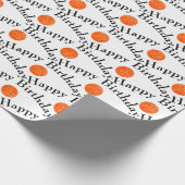 Happy Birthday Oranje pickleballs op wit Cadeaupapier (Hoek)