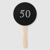 Happy Birthday Orchid Stripes met leeftijd Handwaaier (Achterkant)