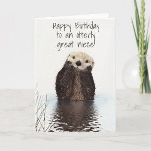 Happy Birthday Otterly Great Niece Kaart