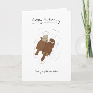 Happy Birthday - Otters Card Feestdagen Kaart