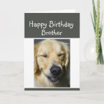 Happy Birthday Ouder Brother Fun Laughing Dog Kaart<br><div class="desc">Denk eraan dat ouder zijn een goede Fun Birthday-kaart was voor die oudere broer</div>