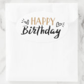 Happy Birthday Ovale Sticker (Tas)