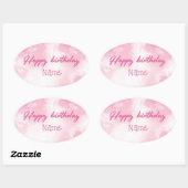 Happy Birthday Ovale Sticker (Vel)