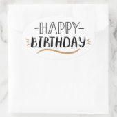 Happy Birthday Ovale Sticker (Tas)