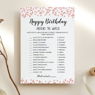 Happy Birthday over de hele wereld Verjaardagsspel Kaart