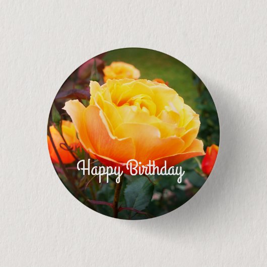 Happy Birthday over Roos #2 Button (Voorkant)