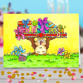 Happy Birthday Owl Greeting Bedankkaart