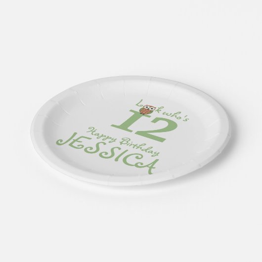 Happy Birthday Owl Papieren Bordje