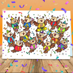 Happy Birthday Owls van Nicole Janes Kaart