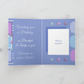 Happy Birthday-paars Kaart (Binnen)